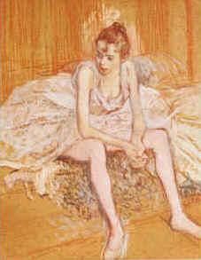  Henri  Toulouse-Lautrec Dancer Seated oil painting image